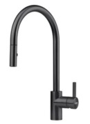 Franke Bateria Zlew Wyciagana Eos Neo Spray "U" Czarna Stal Chojnice odRęki