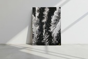 Czarno-biały obraz abstrakcyjny ręcznie malowany,obraz abstrakcja 30 x 40cm