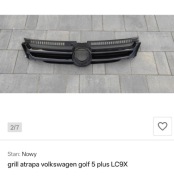 Grill atrapa volkswagen golf 5 plus LC9X
