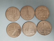 Zestaw monet 1 rubel zsrr, 6 szt