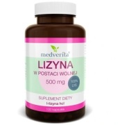 Medverita Lizyna  500mg ponad 70kaps. zamiast 100