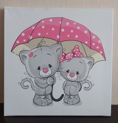 Obraz drukowany na płótnie kotki 