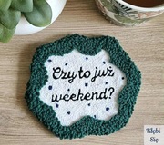 Podkładka/Podstawka pod kubek, handmade, z napisem, zabawna - Kłębi Się