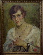 Portret olejny Karola Rutkowskiego, krakowskiego malarza aukcyjnego