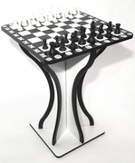 STOLIK SZACHOWY, FIGURY, GRA, PREZENT, STÓŁ DUŻY