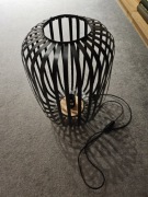 Lampa stojąca metalowa czarna designerska 40 cm