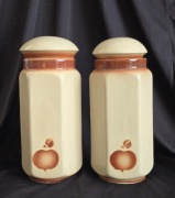 2 szt. Duży pojemnik kuchenny Bolesławiec jabłko prl retro vintage 