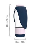 Wielofunkcyjna butelka na wodę dla psa 2 w 1, silikonowa końcówka.