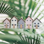 Komplet 5 sztuk Dekoracyjne domki drewniane skandynawski Styl Nowe