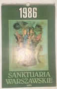 Kalendarz ścienny VERITAS „Sanktuaria Warszawskie” 1986 - sanktuaria