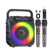 K9-M Głośnik do karaoke z dwoma mikrofonami bezprzewodowymi