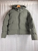 ZARA – pikowana kurtka zimowa, oversize, khaki, rozmiar S