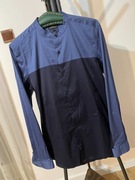 T Koszula Next stójka  granat niebieskie wstawki rozmiar M