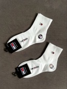 Skarpetki białe długie bawełniane logo Tommy Hilfiger wygodne ciepłe