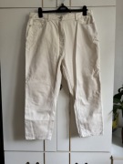 Spodnie jeansowe dżinsy jeansy kremowe ecru Next 46 XXL 18