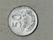 Moneta 50 groszy z roku 1986 . PRL .