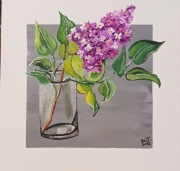 Obraz: Kwiat bzu w wazonie 