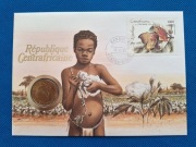 Koperta numizmatyczna Republique Centrafricaine 25 francs 1982 r