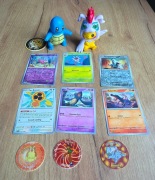 Figurki karty tazo Pokemon zestaw żetony Leys Pikachu Squirtle