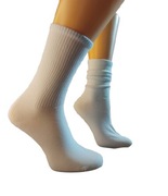 Białe Wysokie Skarpety Męskie Bawełniane 