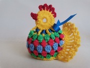 Ażurowa kurka szydełkowa - koszulka na jajko DUŻE 