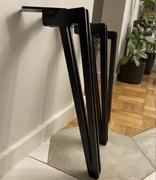 Czarne Nogi metalowe! loft, Stolik kawowy! 40 cm