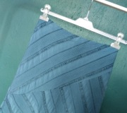 Niebieska spódnica Penny Plain w paski, błękitna spódniczka midi