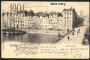ELBLĄG Elbing Hohe Brucke noworoczna 1900 