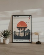 Ogromny plakat A1 “Torii Gate” – Brama Świątyni o Zachodzie Słońca
