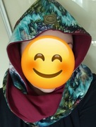 Damski komino kaptur szal bawełniany dresówka 