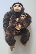 Pluszowa małpka WWF – mama z dzieckiem, miękka maskotka kolekcjonerska