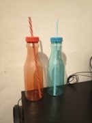 Butelka za słomką 700 ml, 2 sztuki 
