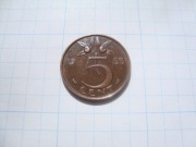 Holandia moneta 5 cent 1953 brąz stan