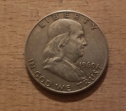 Amerykański srebrny Half dollar 1960 rok mennica  Denver 