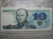 BANKNOT PRL 10 ZŁOTYCH 1982 ROK SERIA R JÓZEF BEM UNC