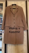 Wełniano- kaszmirowy płaszcz,r44