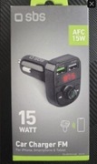 Transmiter FM SBS z ładowarką samochodową 15W