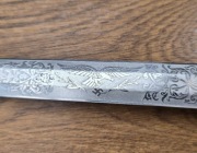 Niemiecki Kordzik Oficerski Luftwaffe zdobiona klinga 