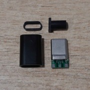 Wtyk USB C 3.1 do lutowania 3 piny do zasilacza do laptopa PD CC czarny