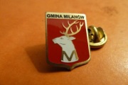 Milanów Pow. Parczew 2. wersja Herb pin przypinka
