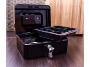 Kasetka na pieniądze monety sejf metalowa duża