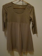 beżowa sukienka do kolana rozm. 36/38, KAPPAHI