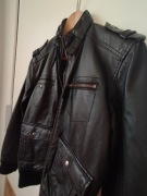 Kurtka skórzana skóra naturalna S czarna h&m idealna