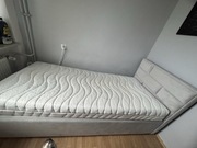 Łóżko tapicerowane 100x200 z pojemnikiem i materacem z BRW 90x200