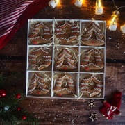 Pierniczki świąteczne zawieszki na choinkę dekorowane lukrem zestaw prezent