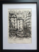 Praca autorska malowana węglem 