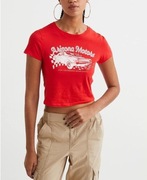 damski top H&M Women's Red Crop-top r. M krótki T-shirt Arizona motors