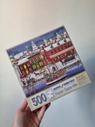 Bits and Pieces puzzle 500 zima zimowe amerykańskie miasteczko