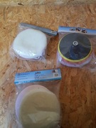 ZESTAW POLERSKI 180mm GĄBKA FUTRO DYSK Z RZEPEM