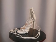 Sandały VICES r.37 szpilka 10-11 cm beż ecru 